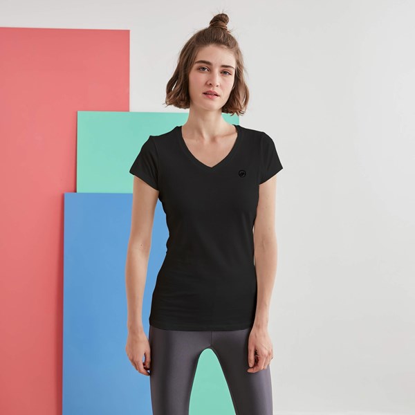Kadın T-shirt Penolepe Kadın V Yaka Basic Tshirt Ürün Kodu: 20206001-2001