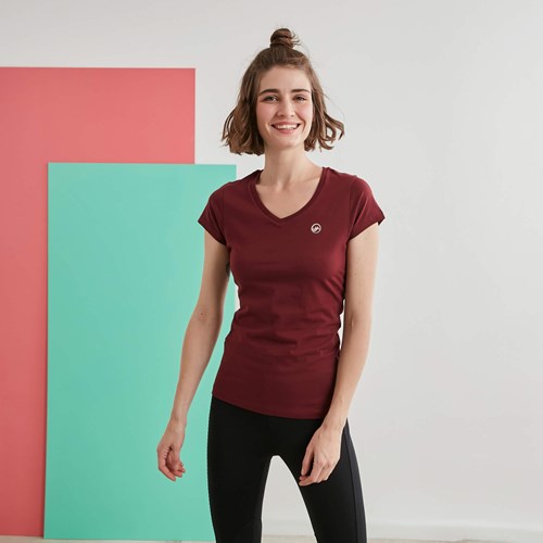 Kadın T-shirt Penolepe Kadın V Yaka Basic Tshirt Ürün Kodu: 20206001-3002