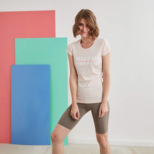 Kadın T-shirt Barbara Kadın Make İt Baskılı  Tshirt Ürün Kodu: 20206003-1050