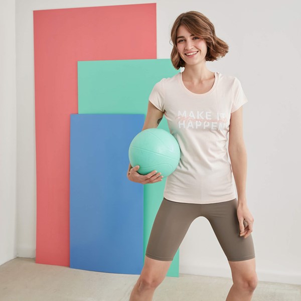 Kadın T-shirt Barbara Kadın Make İt Baskılı  Tshirt Ürün Kodu: 20206003-1050