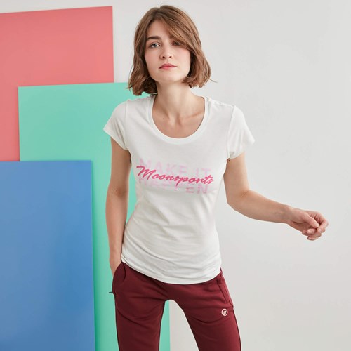 Kadın T-shirt Barbara Kadın Make İt Baskılı  Tshirt Ürün Kodu: 20206003-9001