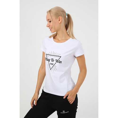 Kadın T-shirt Kadın Play To Win Baskılı  Tshirt Ürün Kodu: 211206008-101