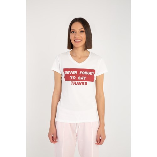 Kadın T-shirt Lili Kadın Never Forget Baskılı  Tshirt Ürün Kodu: 211206020-1005