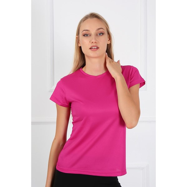 Kadın T-shirt KADIN BİSİKLET YAKA T-SHİRT Ürün Kodu: BAV206-FUS
