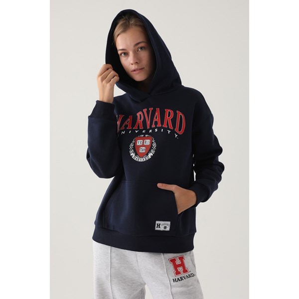 Kadın Sweatshirt HARVARD Eşofman Üst Sweatshirt Ürün Kodu: L1624-LACİVERT