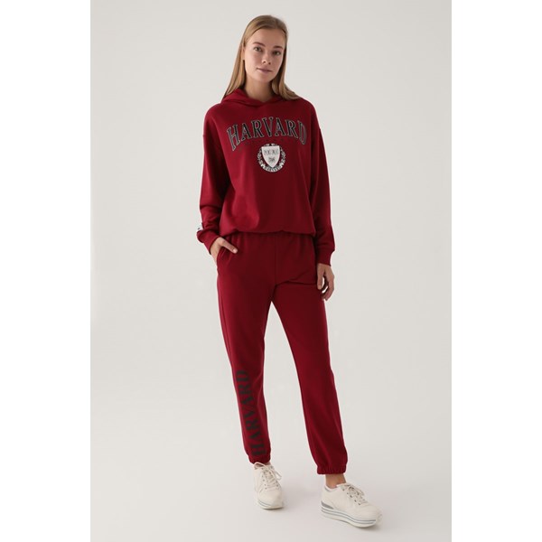 Kadın Sweatshirt HARVARD Eşofman Üst Sweatshirt Ürün Kodu: L1625-bordo