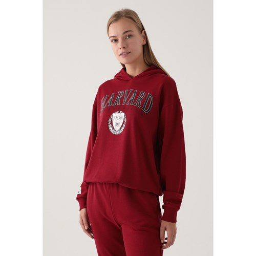 Kadın Sweatshirt HARVARD Eşofman Üst Sweatshirt Ürün Kodu: L1625-bordo