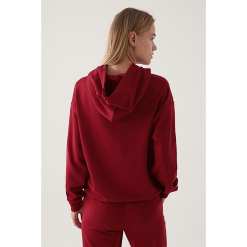 Kadın Sweatshirt HARVARD Eşofman Üst Sweatshirt Ürün Kodu: L1625-bordo