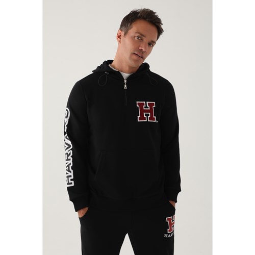 Erkek Sweatshirt HARVARD Eşofman Üst Sweatshirt Ürün Kodu: L1653-siyah