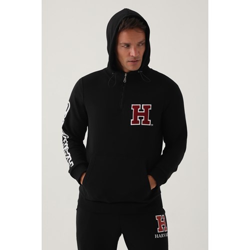 Erkek Sweatshirt HARVARD Eşofman Üst Sweatshirt Ürün Kodu: L1653-siyah