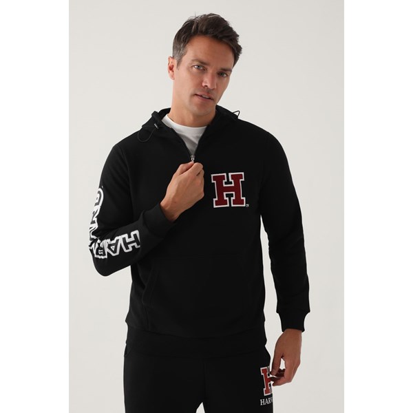 Erkek Sweatshirt HARVARD Eşofman Üst Sweatshirt Ürün Kodu: L1653-siyah