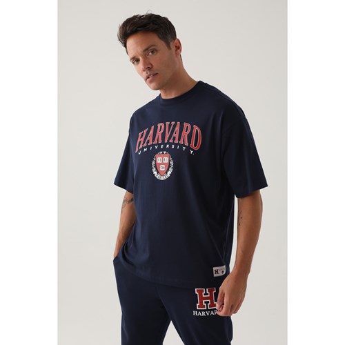 Erkek T-shirt HARVARD T-Shirt Ürün Kodu: L1656-LACİVERT
