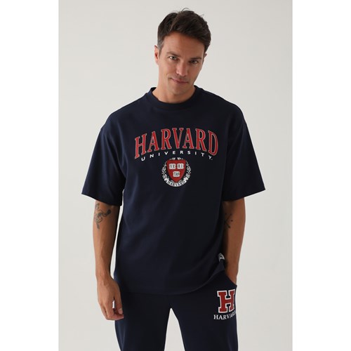 Erkek T-shirt HARVARD T-Shirt Ürün Kodu: L1656-LACİVERT