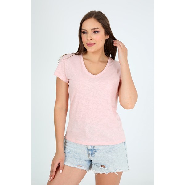 Kadın T-shirt Fredoom Kadın  Tshirt Ürün Kodu: M222320601-somon