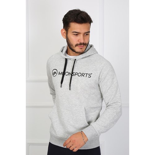 Erkek Kapüşonlu Sweatshirt Jardon Erkek Kapüşonlu  Sweatshirt Ürün Kodu: M222411204-GRİ