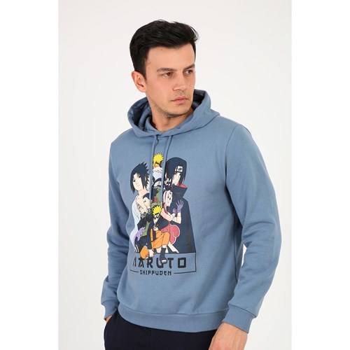 Unisex Sweatshirt Naruto Baskılı Kapsonlu Sweat Ürün Kodu: M222411205-INDIGOMELA