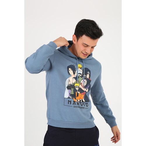 Unisex Sweatshirt Naruto Baskılı Kapsonlu Sweat Ürün Kodu: M222411205-INDIGOMELA