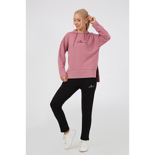 Kadın Kapüşonlu Sweatshirt Rose Kadın Kapüşonlu  Sweatshirt Ürün Kodu: M222421203-gülkurusu