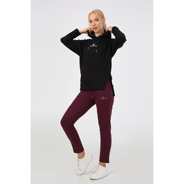 Kadın Kapüşonlu Sweatshirt Rose Kadın Kapüşonlu  Sweatshirt Ürün Kodu: M222421203-siyah