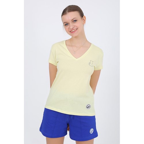 Kadın T-shirt Moonsports Kadın Kedi Baskılı Tshirt Ürün Kodu: M2322072-2101