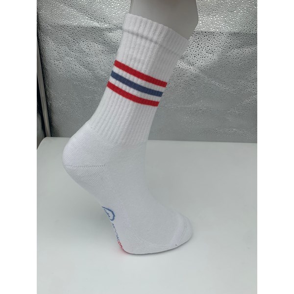 Unisex Çorap Çizgili Uzun  Çorap Ürün Kodu: M322223803-BEYAZ
