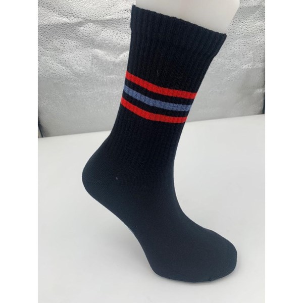 Unisex Çorap Çizgili Uzun  Çorap Ürün Kodu: M322223803-siyah