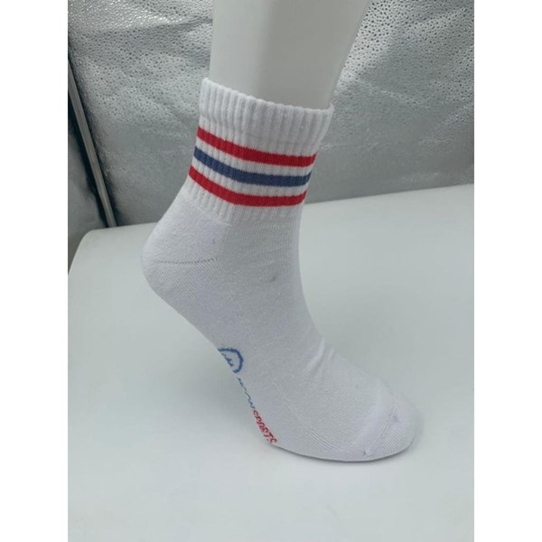 Unisex Çorap Çizgili Kısa  Çorap Ürün Kodu: M322223804-BEYAZ