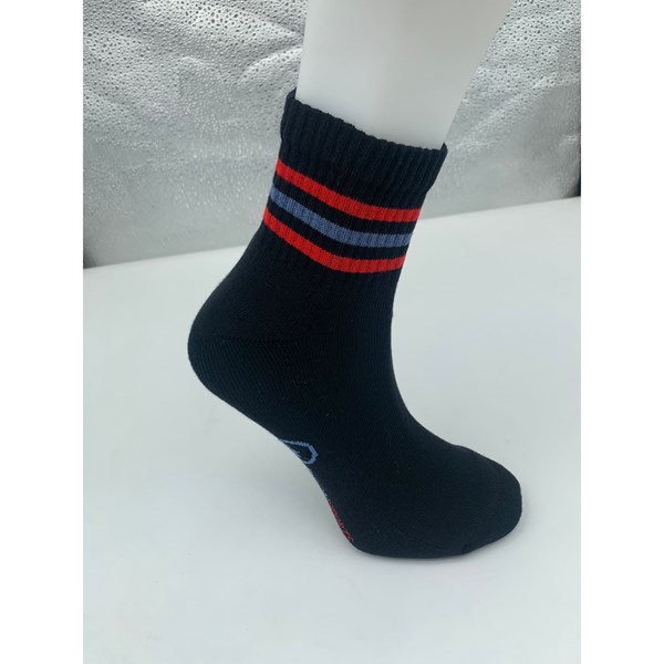 Unisex Çorap Çizgili Kısa  Çorap Ürün Kodu: M322223804-siyah