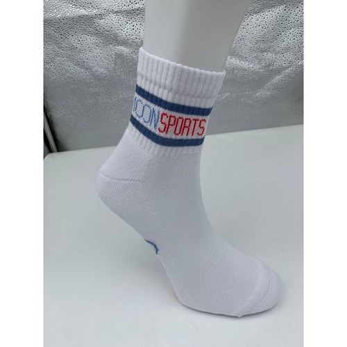 Unisex Çorap Logolu Kısa  Çorap Ürün Kodu: M322223805-BEYAZ