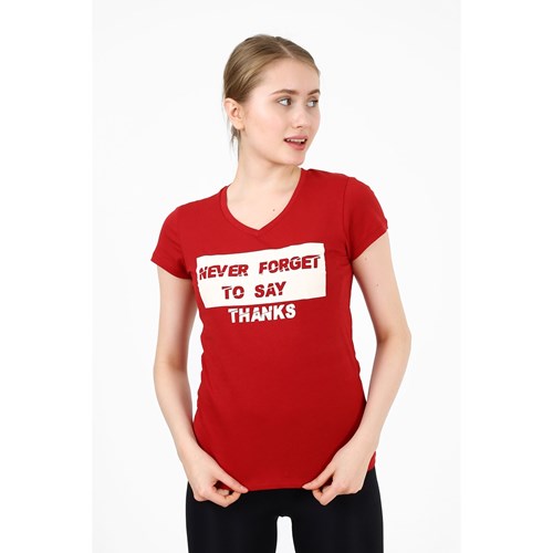 Lili Kadın Never Forget Baskılı  Tshirt